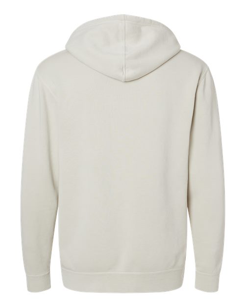 Independent Trading Co. Midweight Pigment-Dyed Hooded Sweatshirt PRM4500 Pigment Ivory Custom Embroidered Business Logo