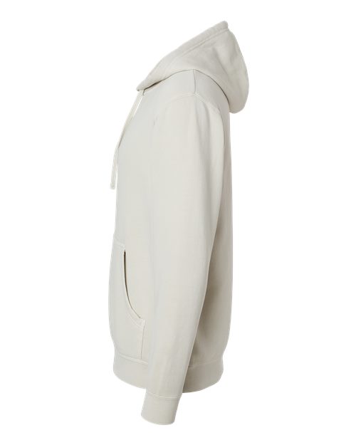 Independent Trading Co. Midweight Pigment-Dyed Hooded Sweatshirt PRM4500 Pigment Ivory Custom Embroidered Business Logo