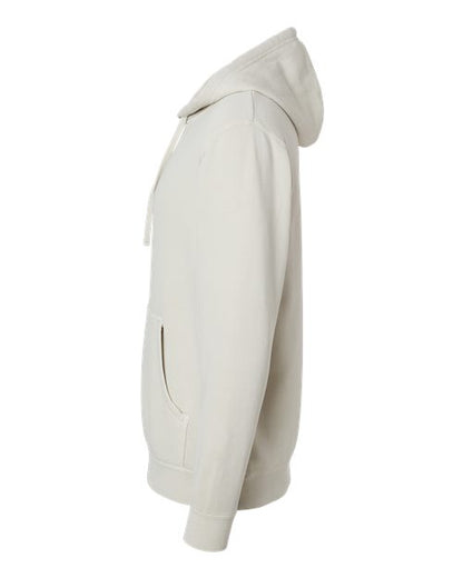 Independent Trading Co. Midweight Pigment-Dyed Hooded Sweatshirt PRM4500 Pigment Ivory Custom Embroidered Business Logo