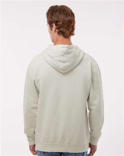 Independent Trading Co. Midweight Pigment-Dyed Hooded Sweatshirt PRM4500 Pigment Ivory Custom Embroidered Business Logo