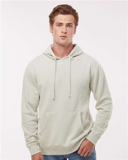 Custom Embroidered  Independent Trading Co. Midweight Pigment-Dyed Hooded Sweatshirt PRM4500 Pigment Ivory