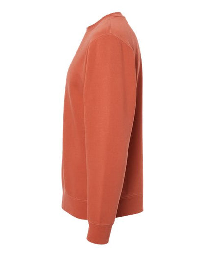 Independent Trading Co. Midweight Pigment-Dyed Crewneck Sweatshirt PRM3500 Pigment Amber Custom Embroidered Business Logo