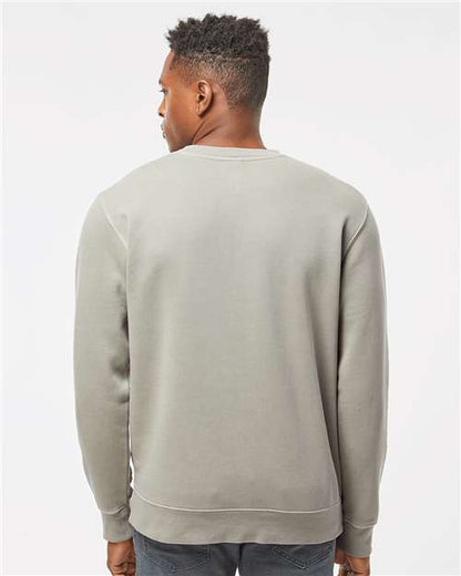 Independent Trading Co. Midweight Pigment-Dyed Crewneck Sweatshirt PRM3500 Pigment Cement Custom Embroidered Business Logo