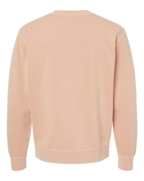Independent Trading Co. Midweight Pigment-Dyed Crewneck Sweatshirt PRM3500 Pigment Dusty Pink Custom Embroidered Business Logo