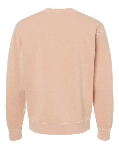 Independent Trading Co. Midweight Pigment-Dyed Crewneck Sweatshirt PRM3500 Pigment Dusty Pink Custom Embroidered Business Logo