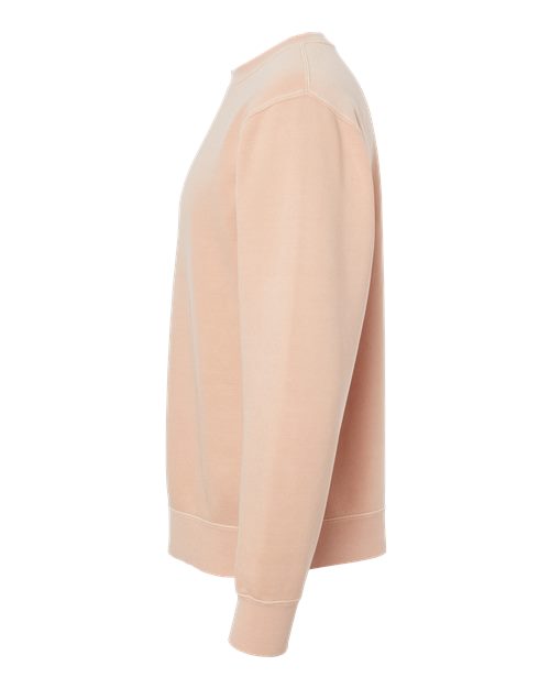 Independent Trading Co. Midweight Pigment-Dyed Crewneck Sweatshirt PRM3500 Pigment Dusty Pink Custom Embroidered Business Logo