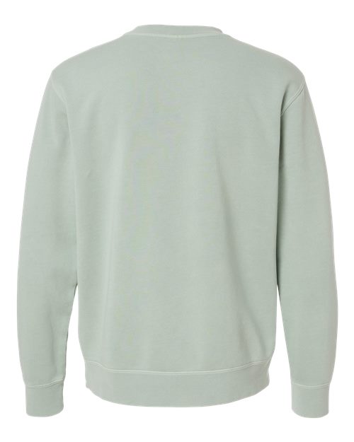 Independent Trading Co. Midweight Pigment-Dyed Crewneck Sweatshirt PRM3500 Pigment Sage Custom Embroidered Business Logo