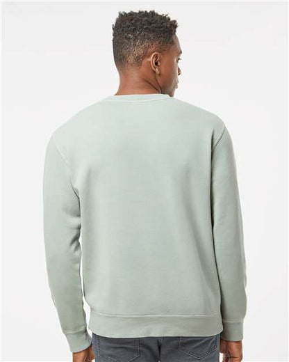 Independent Trading Co. Midweight Pigment-Dyed Crewneck Sweatshirt PRM3500 Pigment Sage Custom Embroidered Business Logo