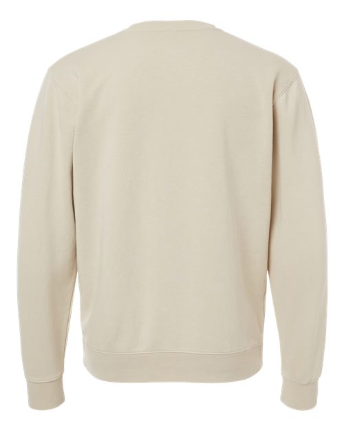 Independent Trading Co. Midweight Pigment-Dyed Crewneck Sweatshirt PRM3500 Pigment Ivory Custom Embroidered Business Logo