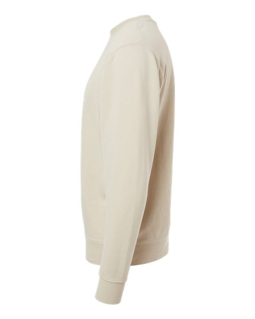 Independent Trading Co. Midweight Pigment-Dyed Crewneck Sweatshirt PRM3500 Pigment Ivory Custom Embroidered Business Logo