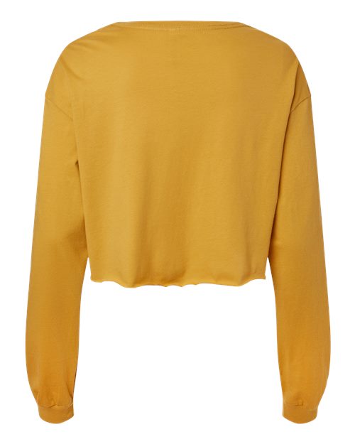 BELLA + CANVAS FWD Fashion Women's Crop Long Sleeve Tee 6501 Custom Embroidered Business Logo