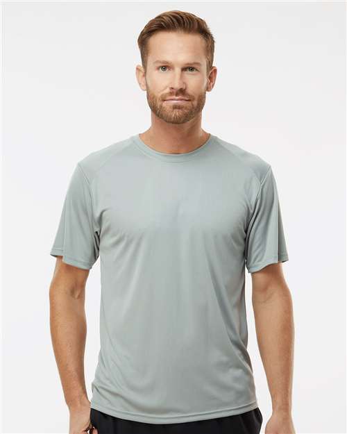 Custom Embroidered  Paragon Islander Performance T-Shirt 200 Medium Grey