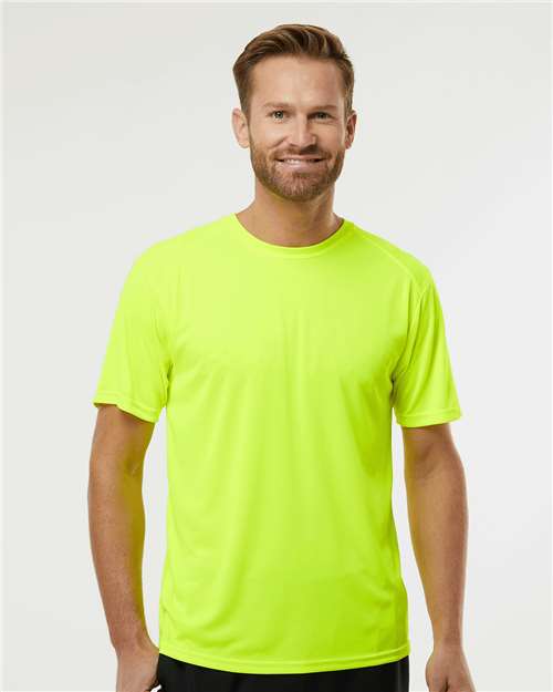Custom Embroidered  Paragon Islander Performance T-Shirt 200 Safety Green