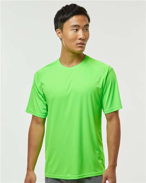 Custom Embroidered  Paragon Islander Performance T-Shirt 200 Neon Lime