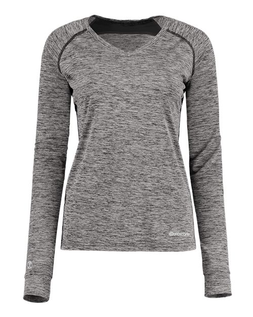 Holloway Women's Electrify CoolCore Long Sleeve V-Neck T-Shirt 222770