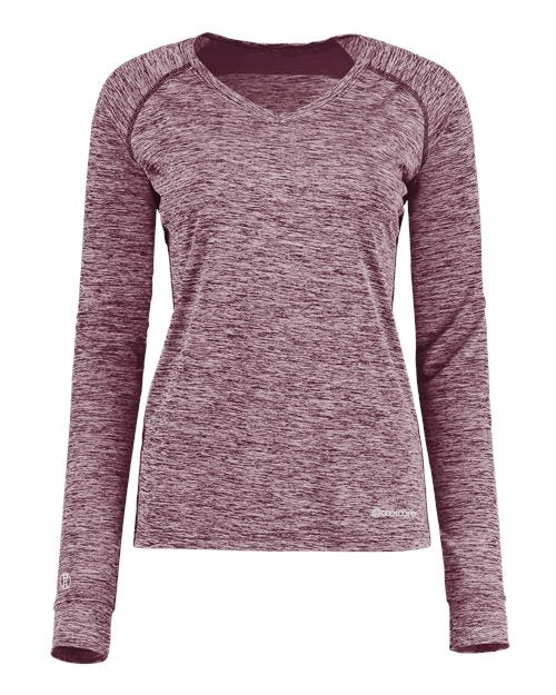Holloway Women's Electrify CoolCore Long Sleeve V-Neck T-Shirt 222770