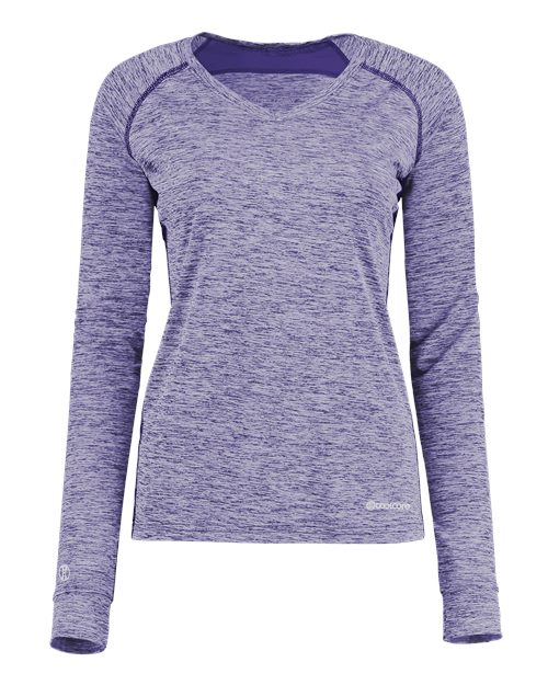 Holloway Women's Electrify CoolCore Long Sleeve V-Neck T-Shirt 222770