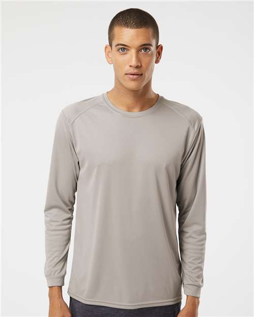 Custom Embroidered  Paragon Long Islander Performance Long Sleeve T-Shirt 210 Sand
