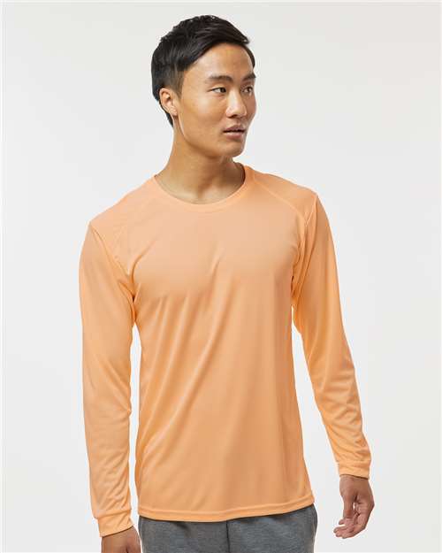 Custom Embroidered  Paragon Long Islander Performance Long Sleeve T-Shirt 210 Coral