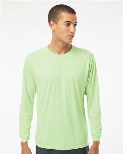 Custom Embroidered  Paragon Long Islander Performance Long Sleeve T-Shirt 210 Limeade
