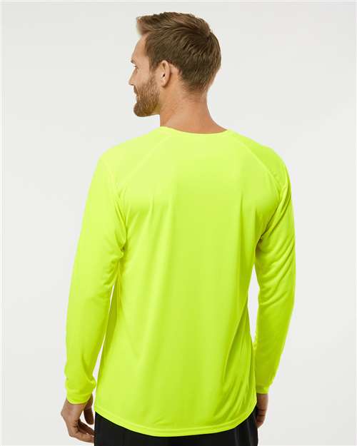 Paragon Long Islander Performance Long Sleeve T-Shirt 210 Safety Green