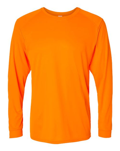 Paragon Long Islander Performance Long Sleeve T-Shirt 210 Neon Orange