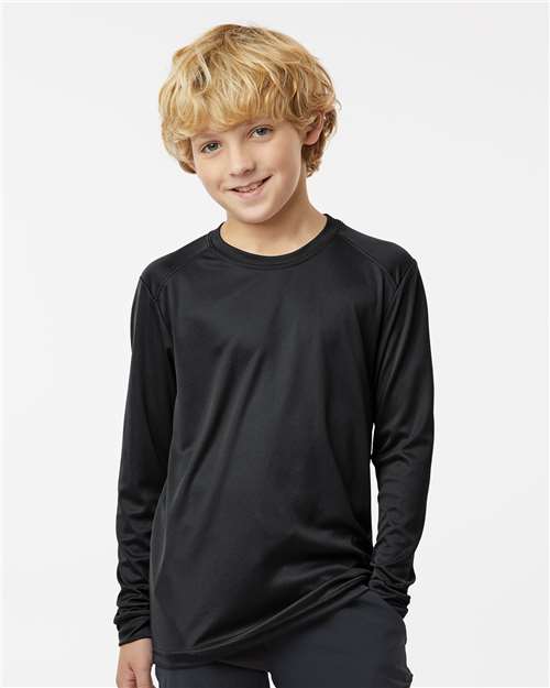 Custom Embroidered  Paragon Youth Long Islander Performance Long Sleeve T-Shirt 218Y  