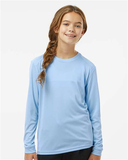 Custom Embroidered  Paragon Youth Long Islander Performance Long Sleeve T-Shirt 218Y  