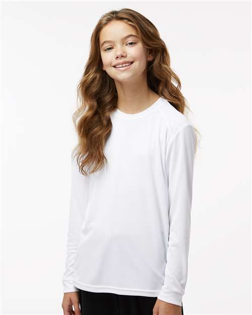 Custom Embroidered  Paragon Youth Long Islander Performance Long Sleeve T-Shirt 218Y  