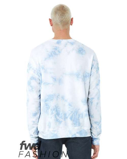 BELLA + CANVAS FWD Fashion Tie-Dyed Crewneck Sweatshirt 3945RD Custom Embroidered Business Logo