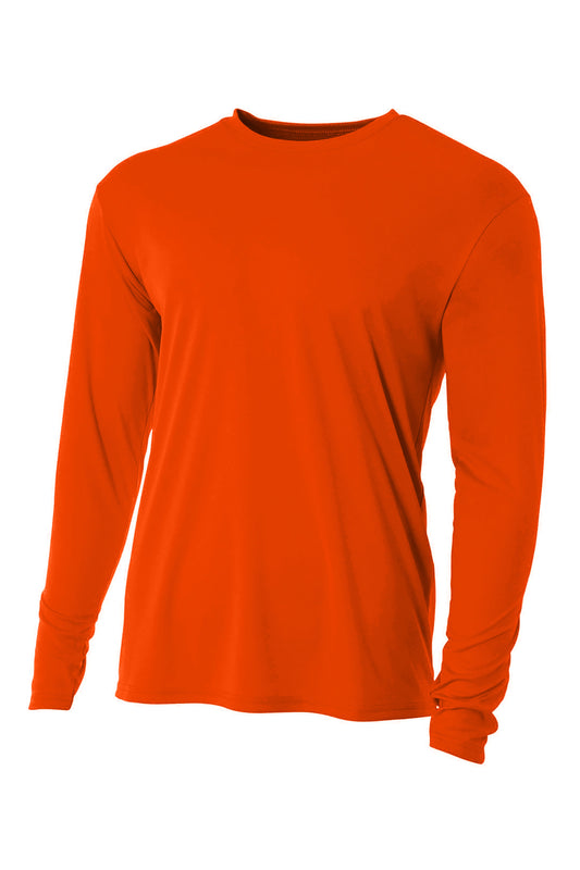 A4 Cooling Performance Long Sleeve Tee A4N3165 Safety Orange