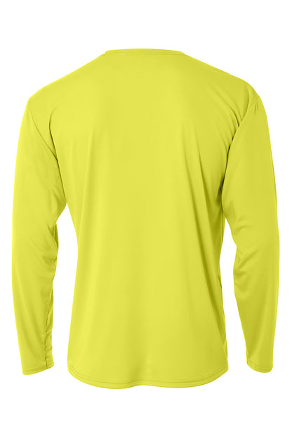 A4 Cooling Performance Long Sleeve Tee A4N3165 Safety Yellow