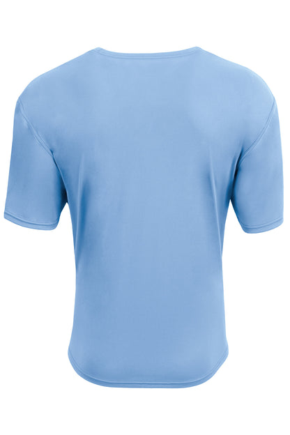 Custom Embroidered A4 T-Shirts  in Light Blue