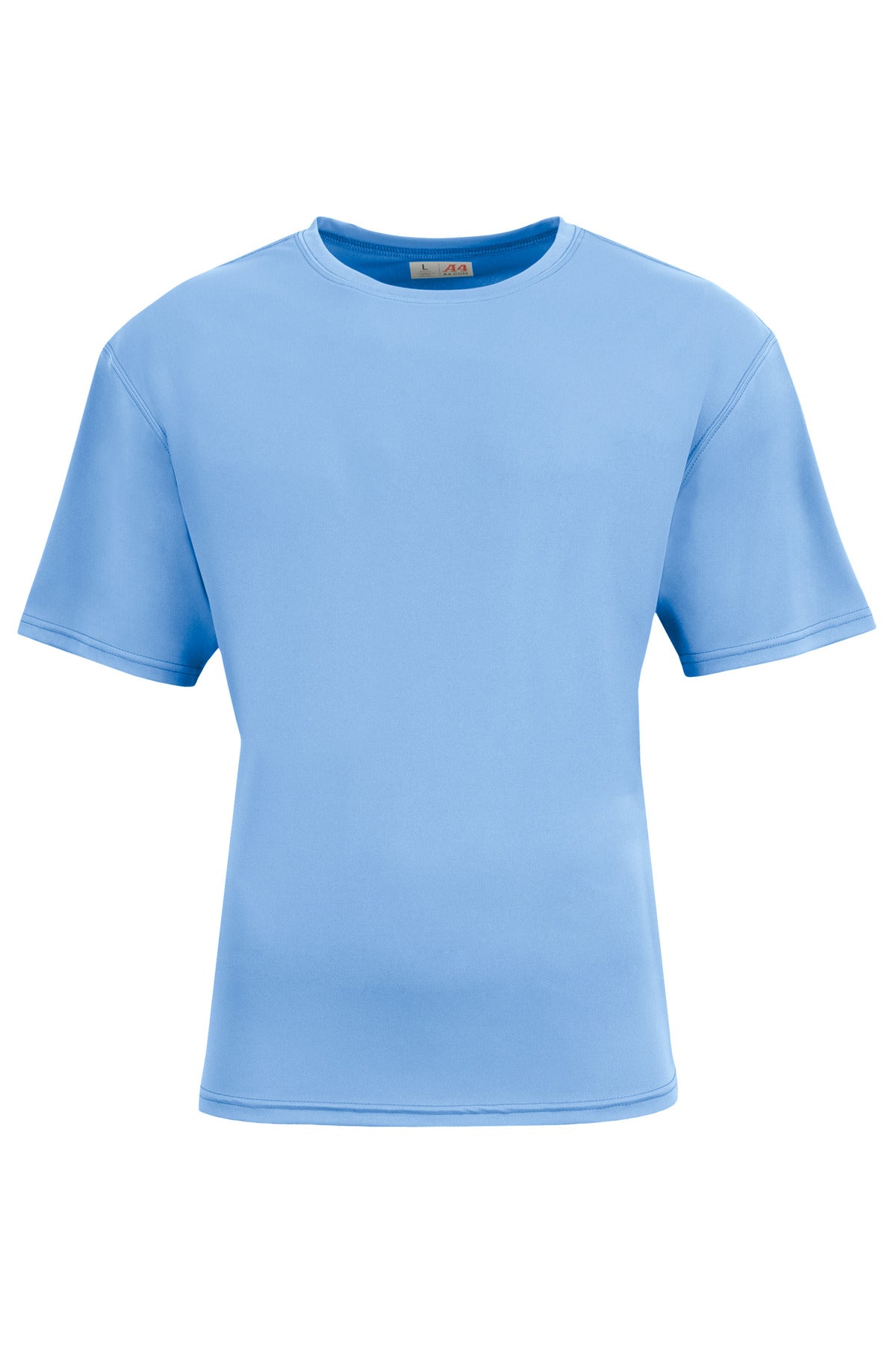 Custom Embroidered A4 T-Shirts  in Light Blue
