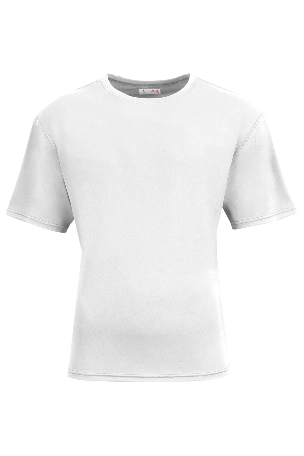 Custom Embroidered A4 T-Shirts  in White