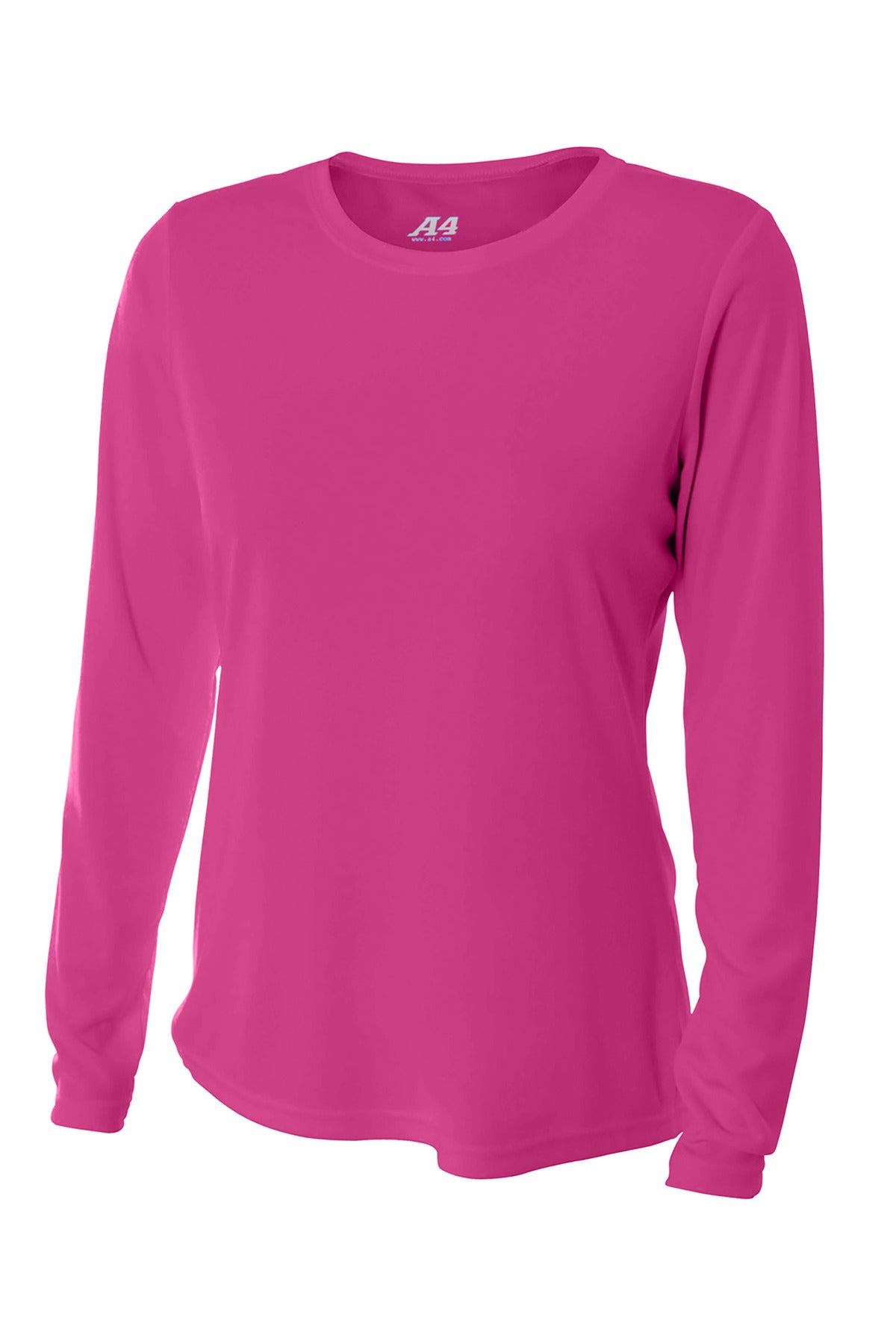 Custom Embroidered A4 T-Shirts  in Fuchsia