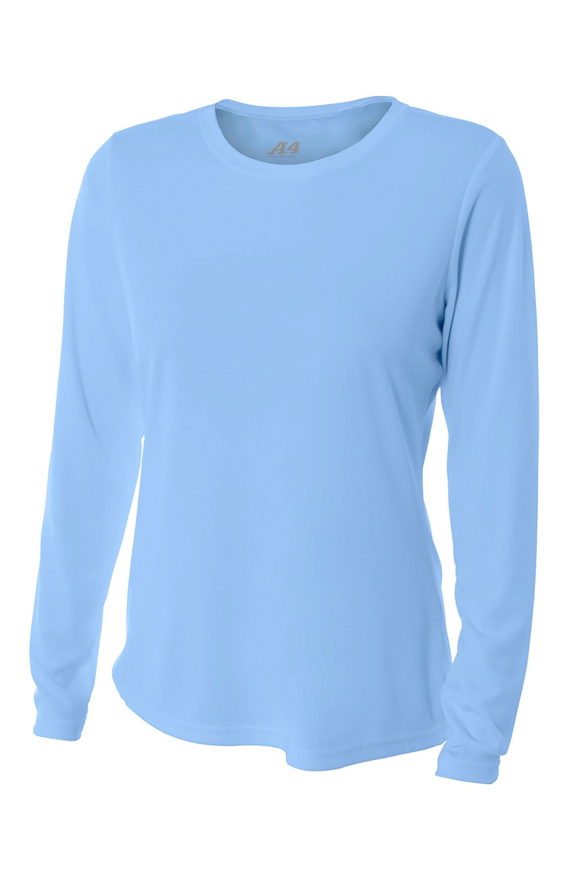 Custom Embroidered A4 T-Shirts  in Light Blue