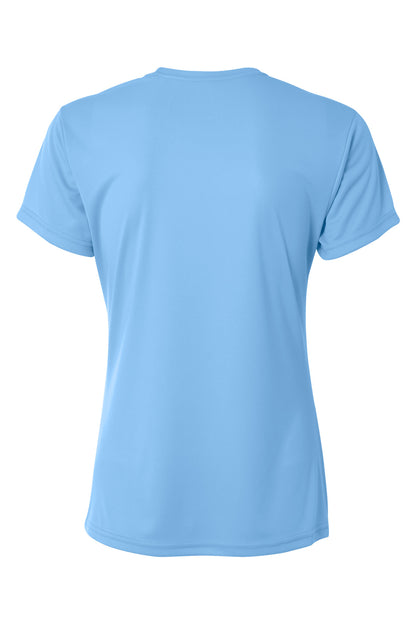 Custom Embroidered A4 T-Shirts  in Light Blue