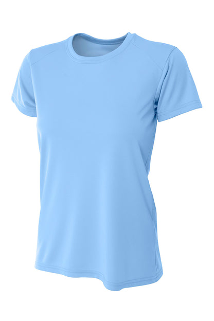 Custom Embroidered A4 T-Shirts  in Light Blue