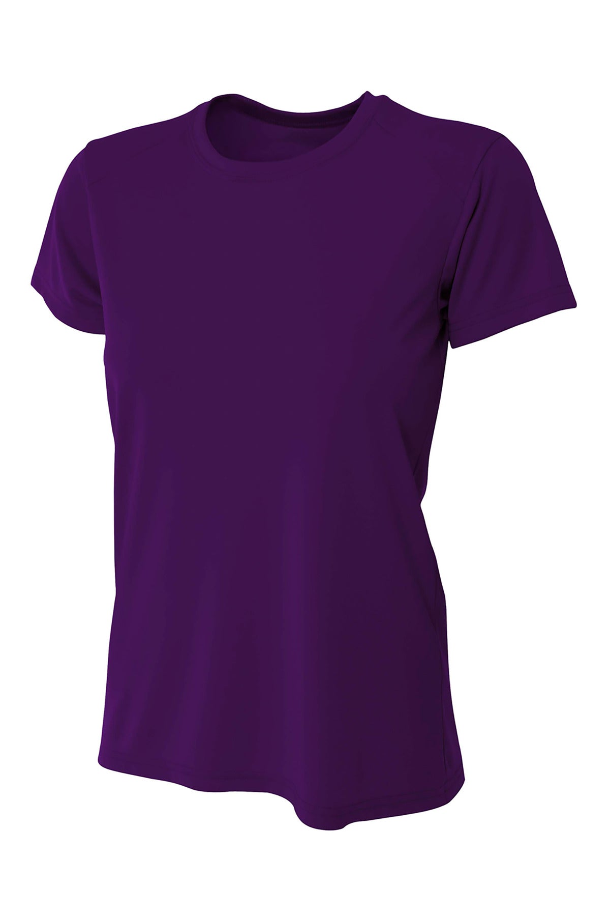 Custom Embroidered A4 T-Shirts  in Purple