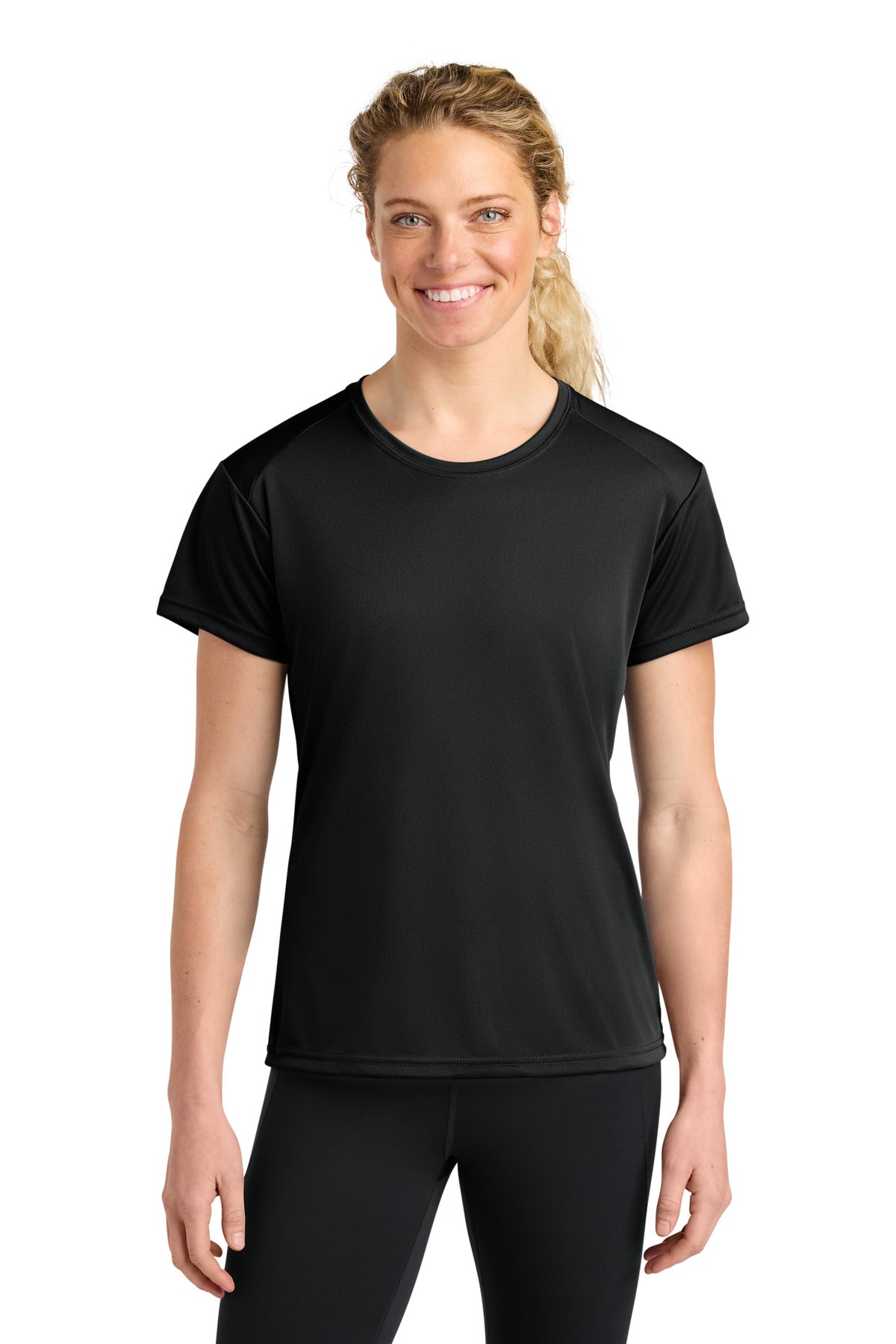 Custom Embroidered A4 T-Shirts  in Black