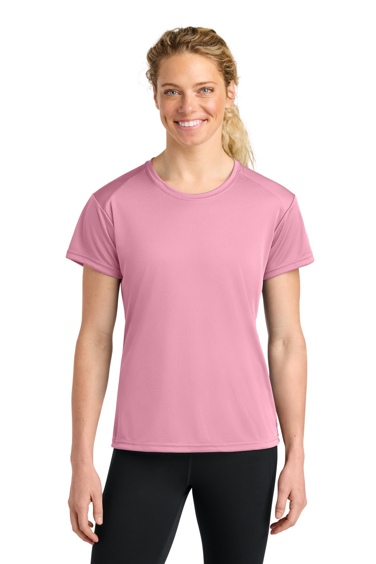 Custom Embroidered A4 T-Shirts  in Pink