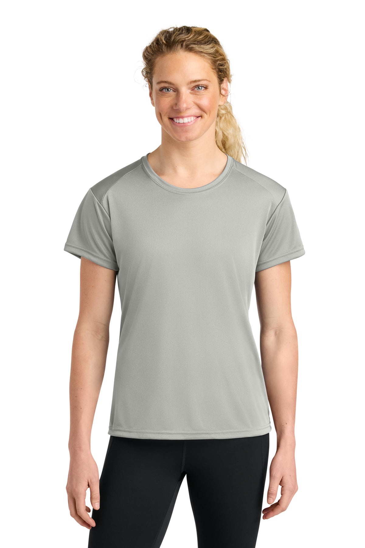 Custom Embroidered A4 T-Shirts  in Silver