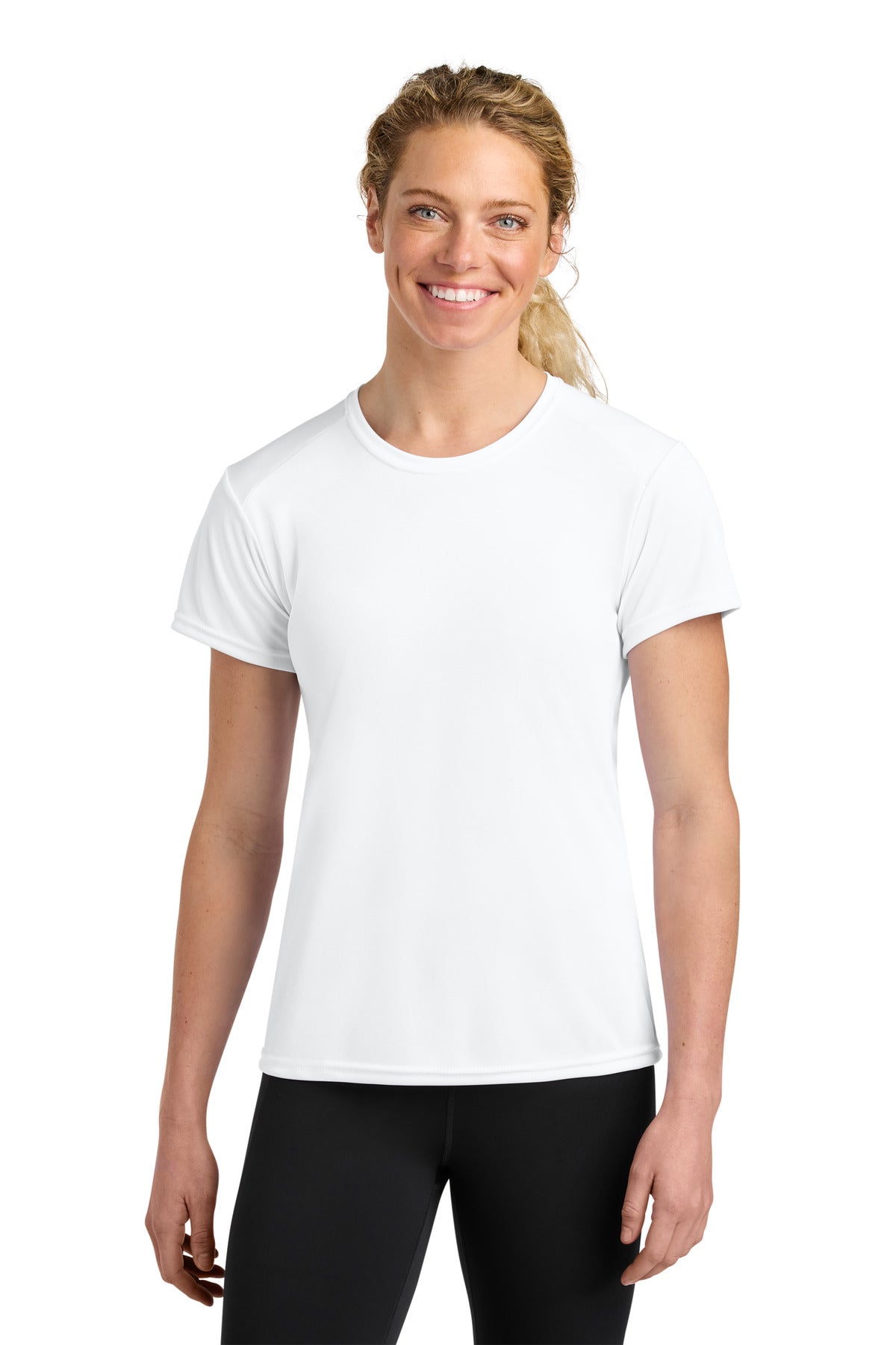 Custom Embroidered A4 T-Shirts  in White