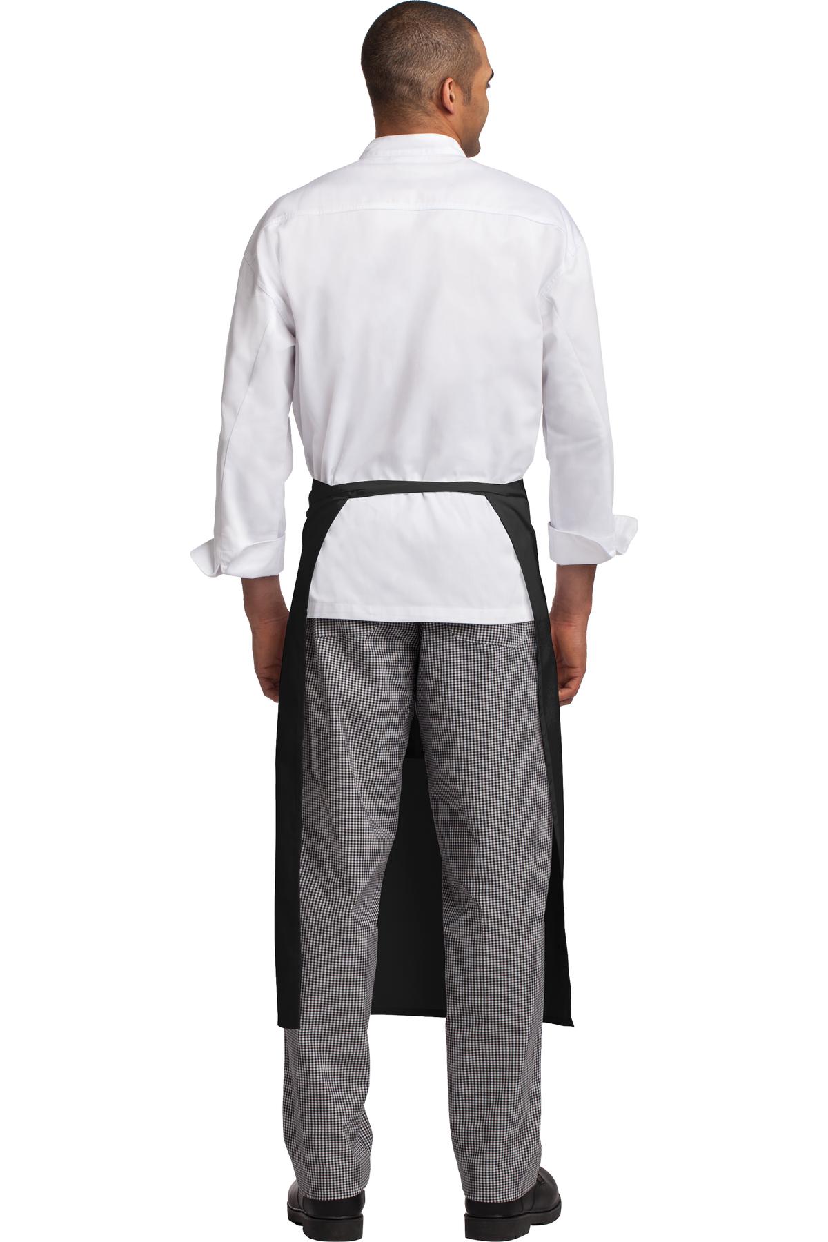 Custom Embroidered Port Authority Easy Care Full Bistro Apron with Stain Release. A701,Black