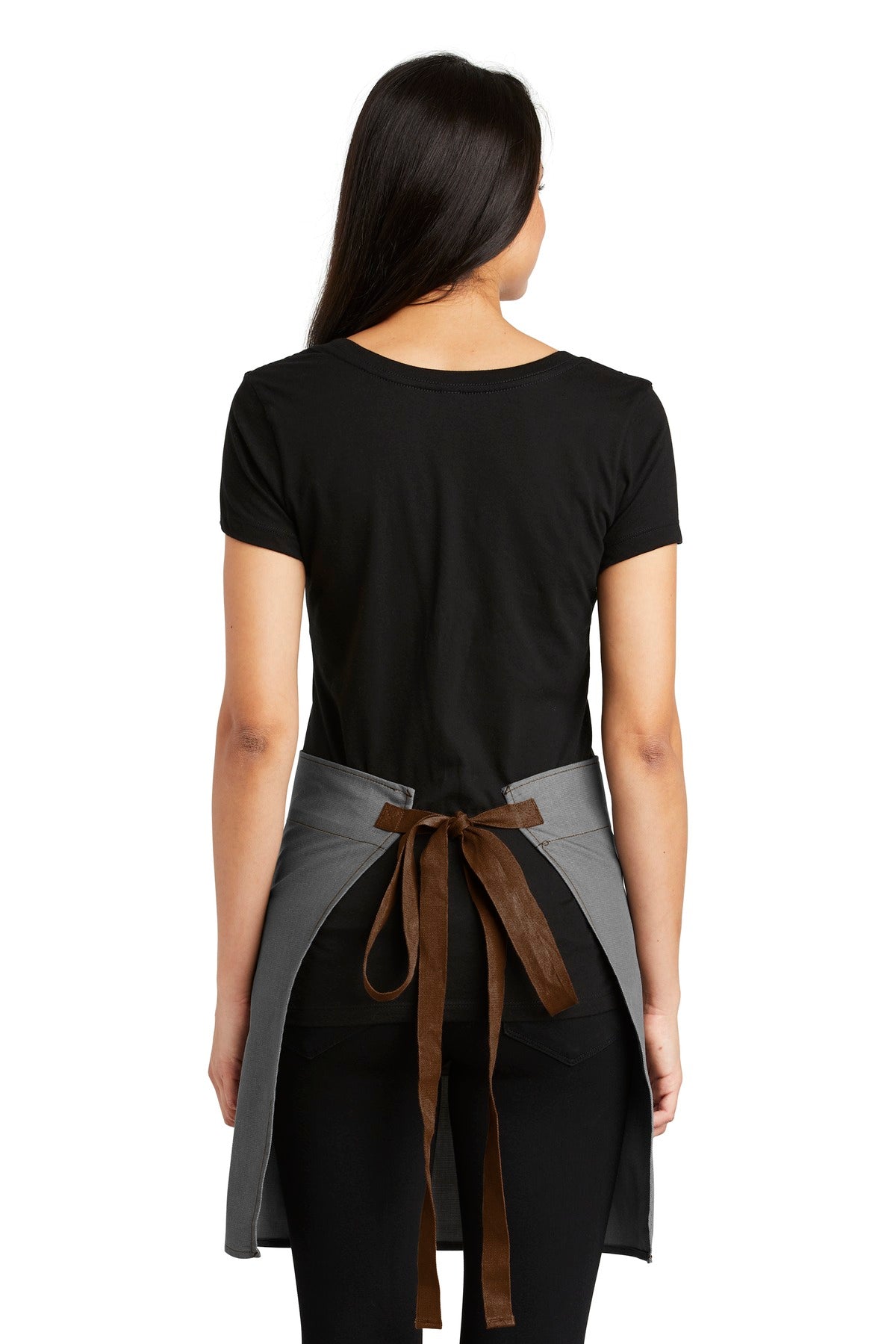 Custom Embroidered Port Authority  Market Half Bistro Apron. A801,Ash Grey