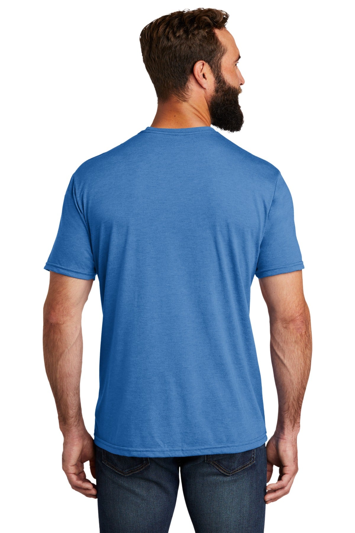 Custom Embroidered Allmade   Unisex Tri-Blend Tee AL2004,Azure Blue