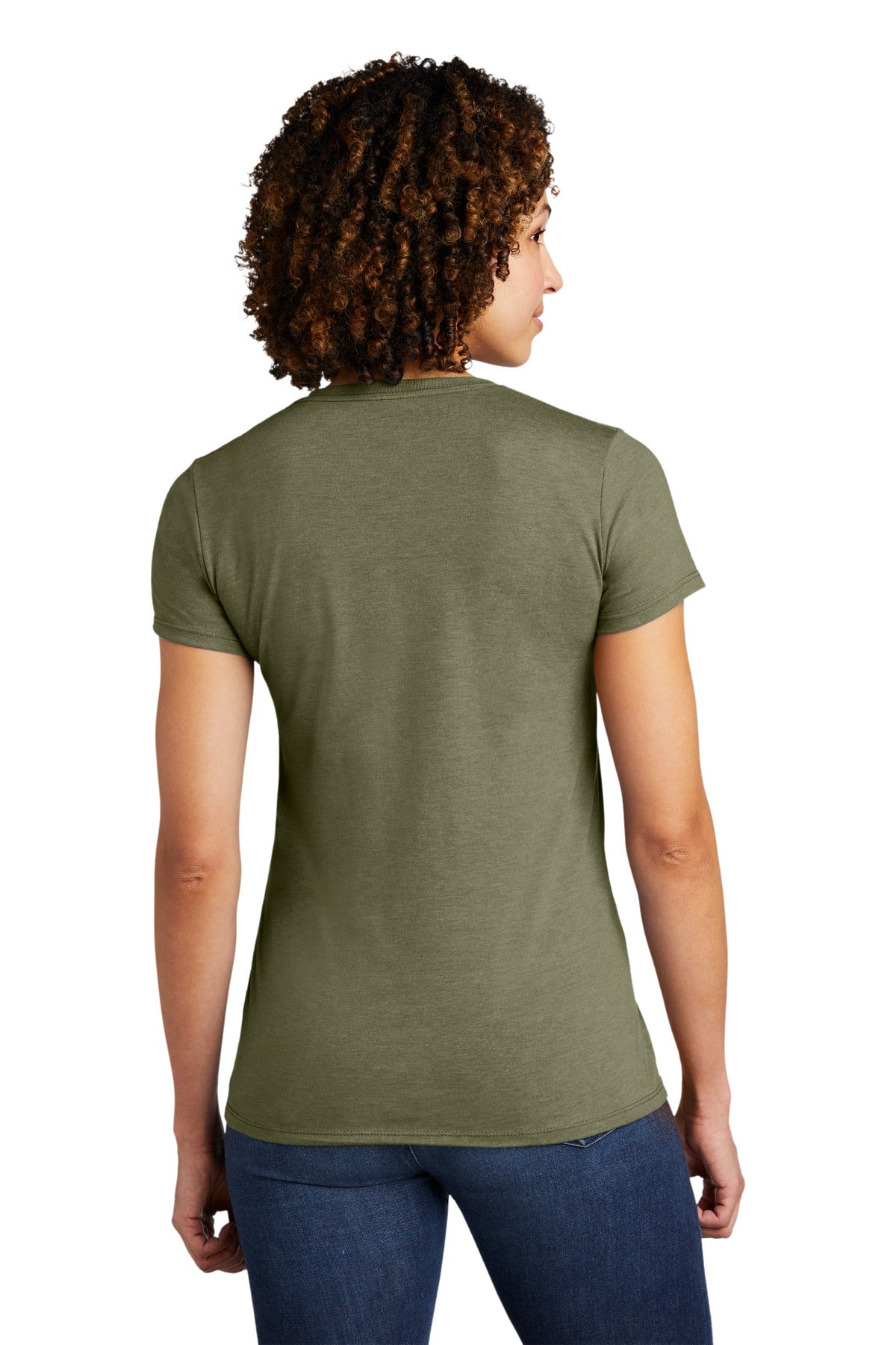 Custom Embroidered Allmade  Women's Tri-Blend Tee  AL2008,Olive You Green