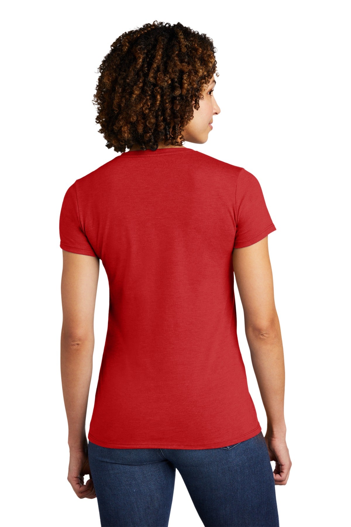 Custom Embroidered Allmade  Women's Tri-Blend Tee  AL2008,Rise Up Red