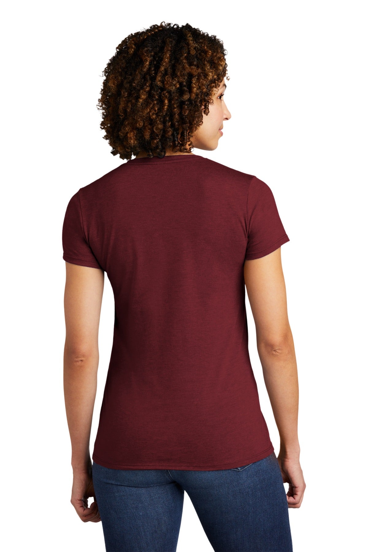 Custom Embroidered Allmade  Women's Tri-Blend Tee  AL2008,Vino Red